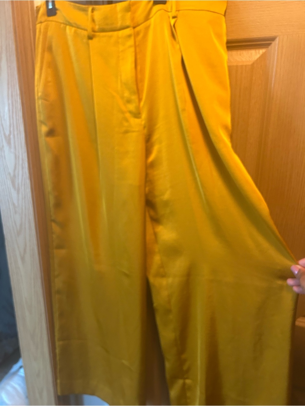 Nine West Wide-Leg Trousers in Mustard